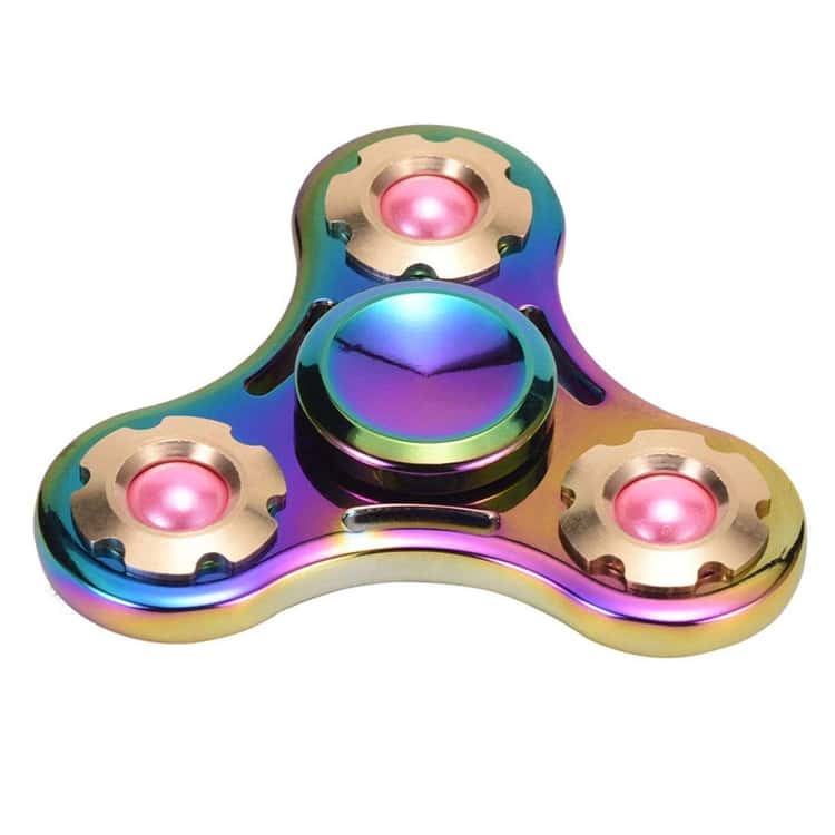 FlySpin Aluminum Alloy Tri-Spinner Fidget Spinner Metal Hand Spinners Toy Guarantee 3 mins Spin Time Green